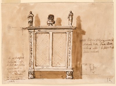 Kresba, skříň, 1790-1810 od Unknown artistUnknown artist