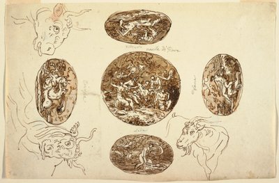 Kresba, Jupiterovy listiny, pro strop, 1812 od Unknown artistUnknown artist
