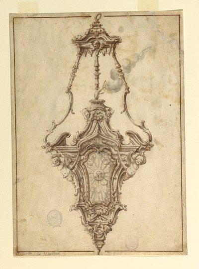 Kresba, návrh kadidelnice, 1725-1750 od Unknown artistUnknown artist