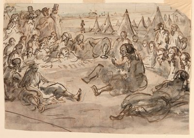 Kresba, Zouavové v táboře svatého Maura, 1859 od Unknown artistUnknown artist
