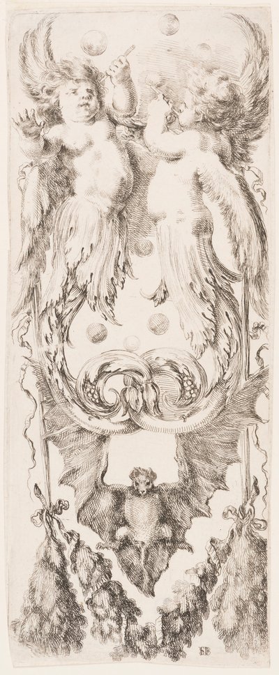 Tisk, Ornamenty nebo grotesky (Grotesque Ornament), asi 1653 od Unknown artistUnknown artist