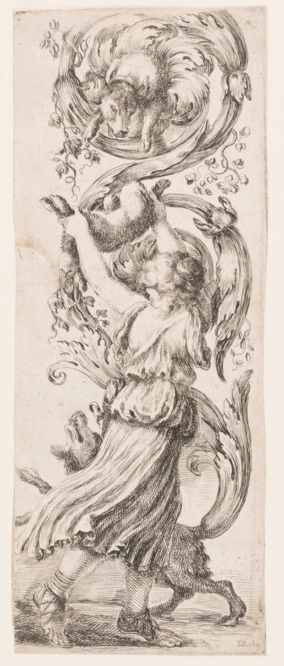 Tisk, Ornamenty nebo grotesky (Grotesque Ornament), asi 1653 od Unknown artistUnknown artist