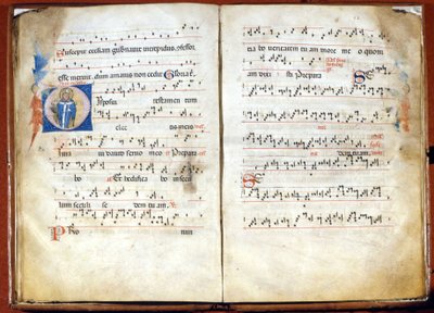 Misál ambroziánské liturgie ze 14. století. Archiv kapituly sv. Ambrože, Milán od Unknown artist