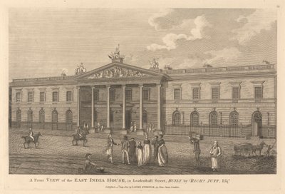 Čelní pohled na East India House v Leadenhall Street od Unknown artist