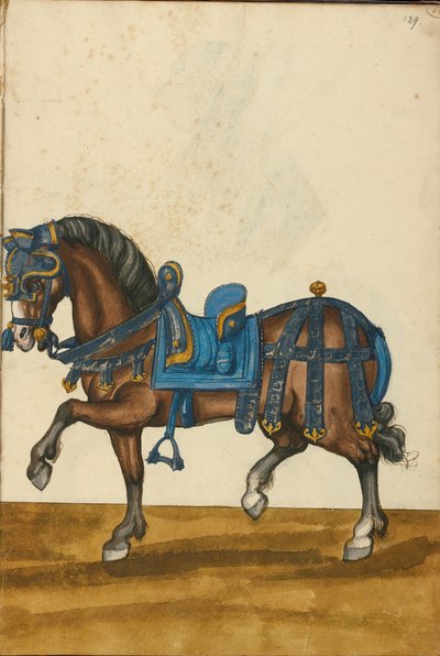 Kůň v brnění od Unknown artist