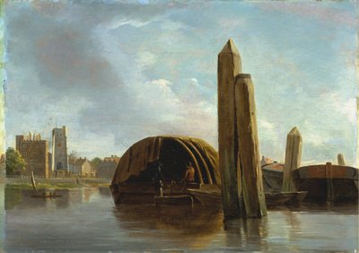 Pohled na Lambeth od Unknown artist