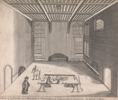 A View of ye Inside of ye Kitchen of Christ Church College, Oxon dříve Cardinal College; [není očíslováno] (svazek jedna) od Unknown artist