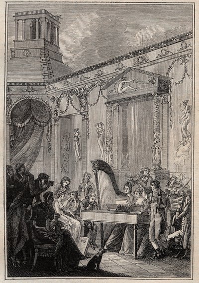 Koncert Pierre-Jean Garat (Pierre Jean) 1762-1823 francouzský hudebník a barytonový zpěvák od Unknown artist