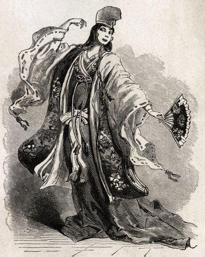 Tanečnice na dvoře Kamakura, města, které si šógun Minamoto no Yorimoto (1147-1199) zvolilo za své hlavní město v době, kdy jeho politická moc převýšila moc Mikada (japonského císaře), čímž vytvořil nový politický, ekonomický a umělecký centrum na Pac od Unknown artist