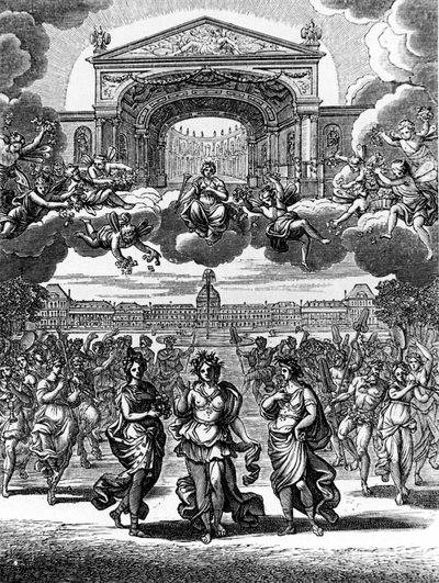 Scéna Alceste od Jean Baptiste Lully (Giovanni Battista Lulli) (1632-1687). od Unknown artist