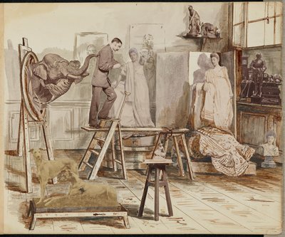 [Sochařský ateliér] od Unknown artist