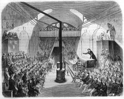 Zasedání v klubu jakobínů během revoluce roku 1789. Rytina z roku 1844. od Unknown artist