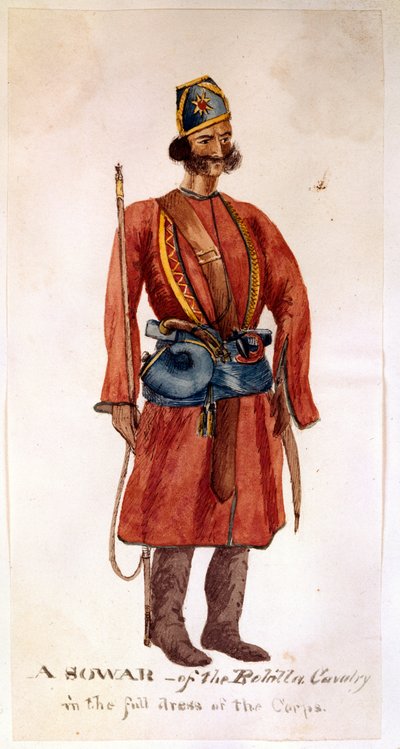 Sowar z Rohillské kavalérie od Unknown artist