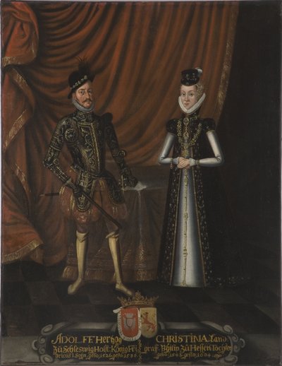 Adolphe de Holstein Gottorp et Christine de Hesse - vévoda Adolf z Holštýnska-Gottorpu od Unknown artist