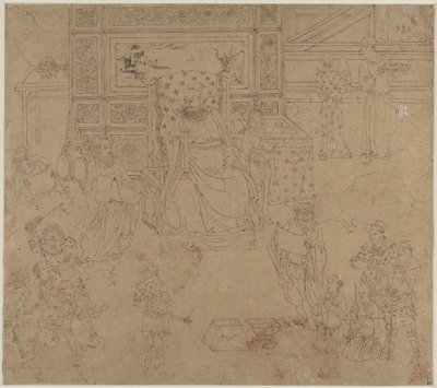 Album taoistických a buddhistických témat: Kings of Hells: Leaf 34 od Unknown artist