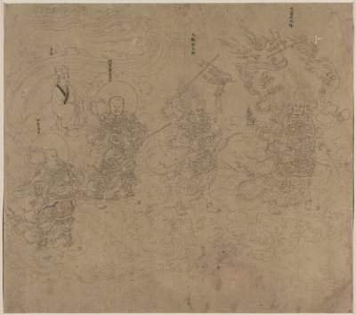 Album taoistických a buddhistických témat: Procesí taoistických božstev: List 11 od Unknown artist