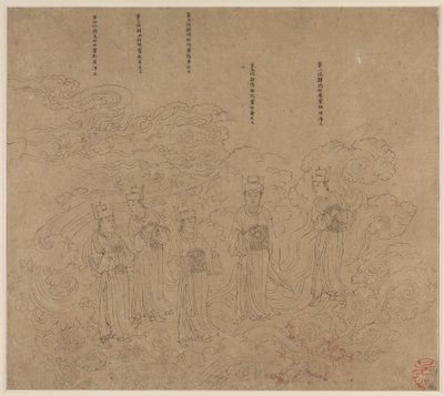 Album taoistických a buddhistických témat: Procesí taoistických božstev: List 22 od Unknown artist