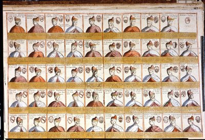 Všichni benátští dóžové až do roku 1501. Bibl. Marciana. Benátky od Unknown artist