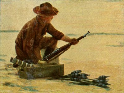 Americký pěšák s puškovými granáty od Unknown artist