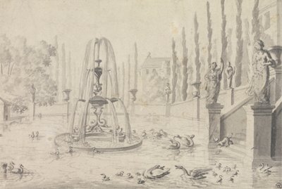 Okrasný bazén a fontána od Unknown artist
