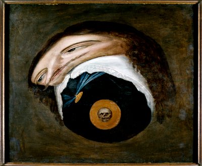 Anamorfní portrét Karla I. (olej na panelu) od Unknown artist