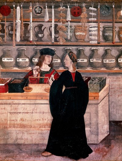 Lékárna (freska) od Unknown artist