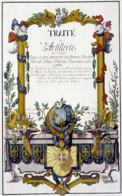 Dělostřelecká smlouva - frontispis „Dělostřelecké smlouvy“, François Lingier, Štrasburk od Unknown artist