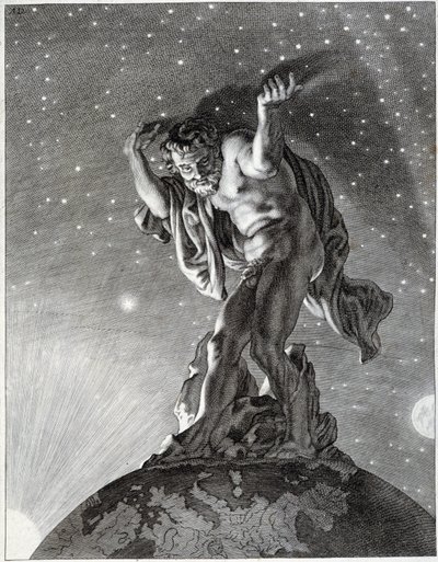 Atlas podporující oblohu. od Unknown artist