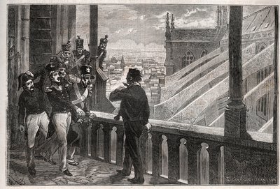 Útoky na Louis-Philippe I - Spiknutí věží Notre-Dame (Conspiration) 4. ledna od Unknown artist