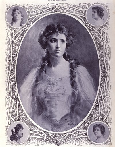 Australská zpěvačka Nellie (Nelly) Melba (1861-1931), akvarel z konce 19. od Unknown artist