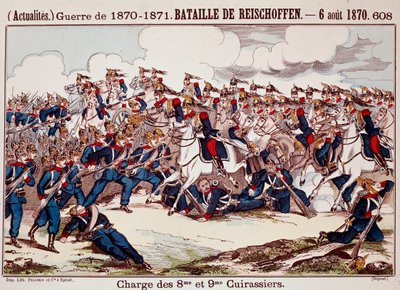 Bitva u Worthu dne 6. srpna 1870 v úvodních fázích francouzsko-pruské války (rytina) od Unknown artist