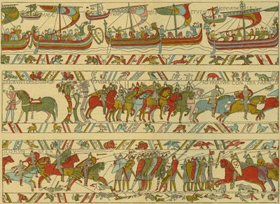 Tapisérie z Bayeux. Normanský útok od Unknown artist
