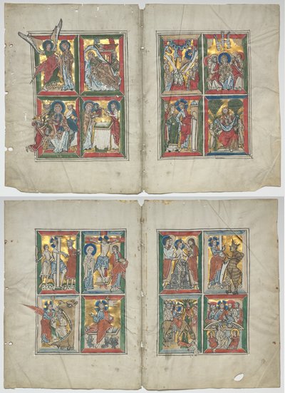 Bifolia s výjevy ze života Kristova od Unknown artist