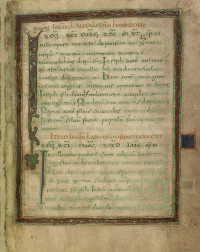 Bifolium z evangelijního lekcionáře (listy 5 a 12) od Unknown artist