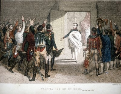 Narození římského krále: Napoleon II. (František Karel Josef Napoleon Bonaparte), syn císaře Napoleona I. (1769-1821). 1811-1832. od Unknown artist