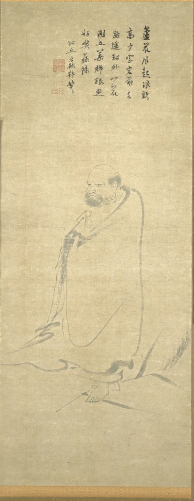 Bodhidharma Překračování Yangzi na rákosí od Unknown artist