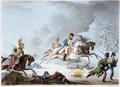 Bonaparte v bitvě u Krasnoje - v „“napoleonských válkách“ od Sutherlanda, Dubourg, Londýn od Unknown artist