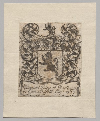 Knihovna: Edmund Poley z Badley od Unknown artist