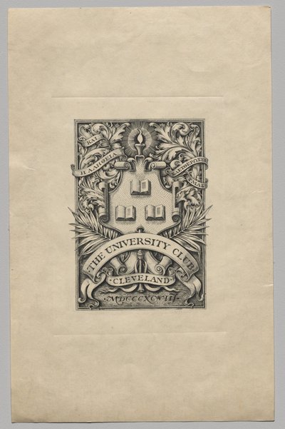 Knihovna: Univerzitní klub, Cleveland od Unknown artist