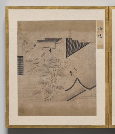Pobočka Plum z alba ilustrací k příběhu Genji od Unknown artist