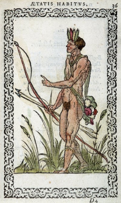 Brazilec v „Habits et effigies“ od Jeana Sluperia z roku 1572 od Unknown artist