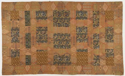 Brokát, hedvábí, roucho buddhistického mnicha, záplatované; od Unknown artist