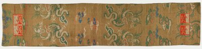 Brokát, hedvábí. Štóla buddhistického mnicha (ohi 被) od Unknown artist