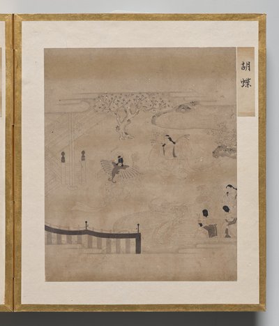 Motýli z alba ilustrací k příběhu Genji od Unknown artist