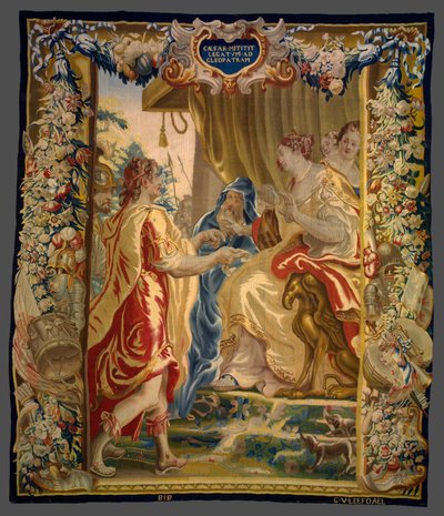 Caesar posílá posla ke Kleopatře z knihy Příběh Caesara a Kleopatry od Unknown artist