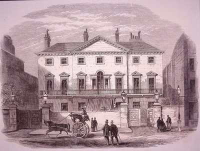 Cambridge House na Piccadilly v roce 1860, domov premiéra lorda Palmerstona od Unknown artist