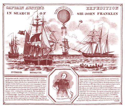 Expedice kapitána Austina při hledání sira Johna Franklina od Unknown artist