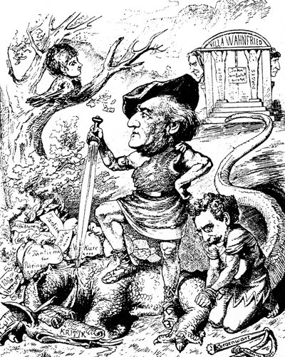 Karikatura Richarda Wagnera od Unknown artist