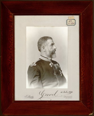 Carol Ier ou Charles Ier - Portrét krále Carola I. Rumunska (1839-1914), Anonym. Stříbrná želatinová fotografie od Unknown artist