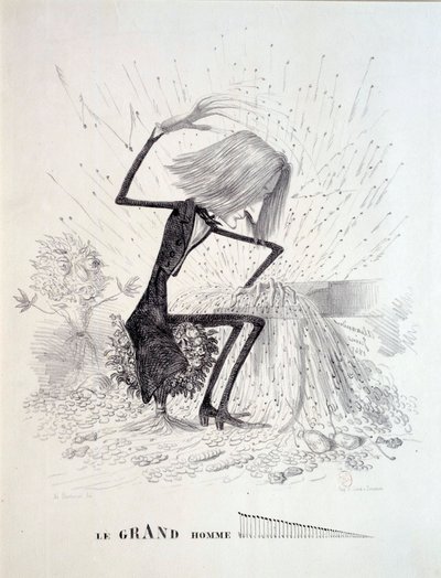Kreslený film zobrazující skladatele Franze Liszta (1811-1886) od Unknown artist
